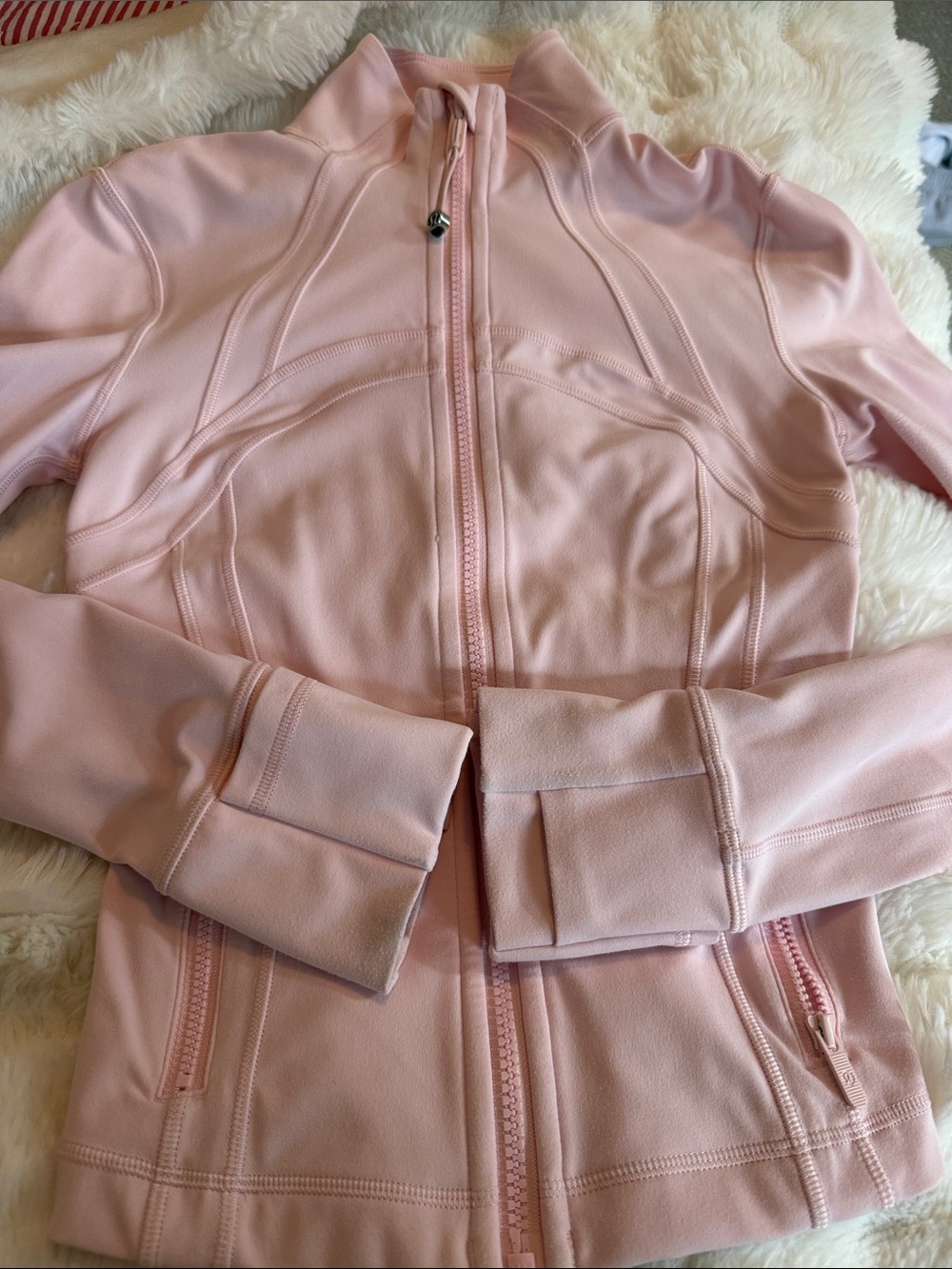 lululemon athletica Light Pink Zip-Up Bomber Jacket